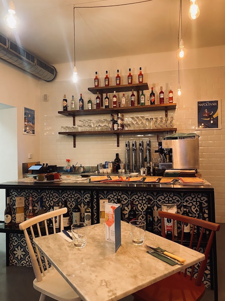 Innenraum der Pizzeria